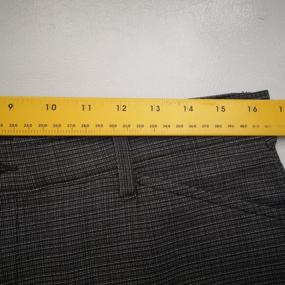 Lee All Day Pant Ladies Size 12 Medium Straight Legs Dark Grey Plaid Pants - Picture 12 of 14
